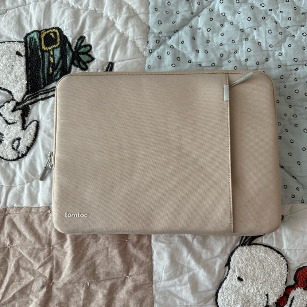 Tomtoc Beige Laptop Sleeve